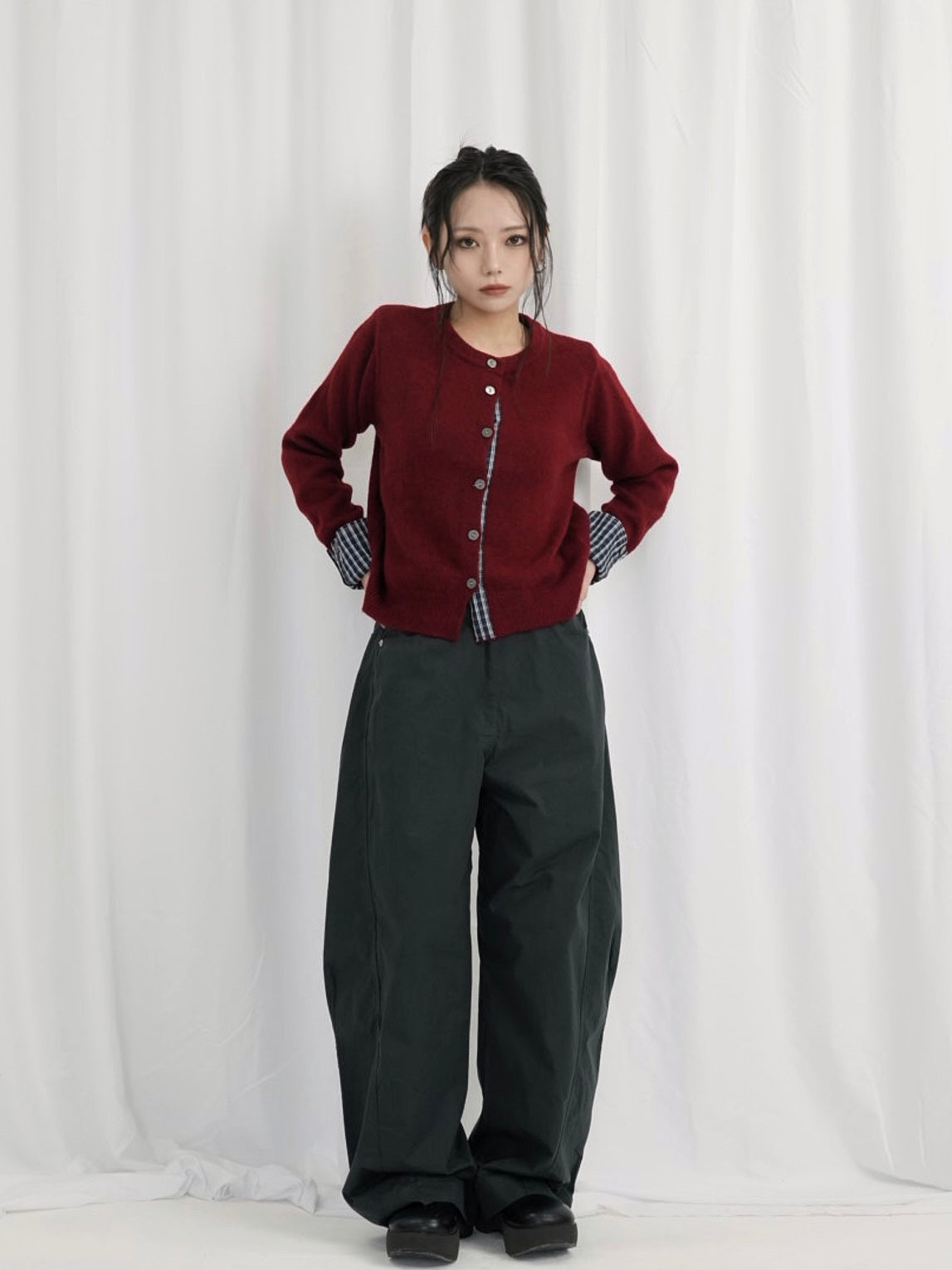 check shirt knit