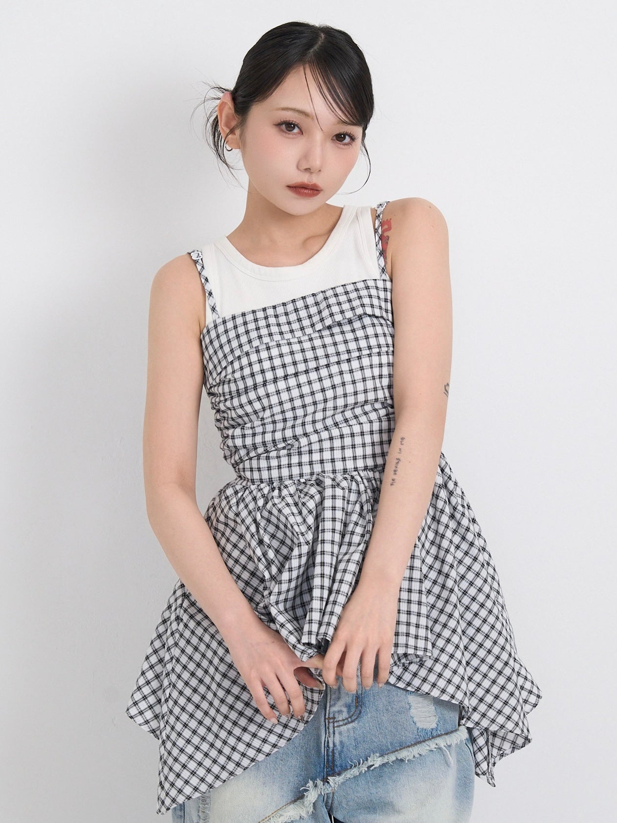 shirring peplum tops