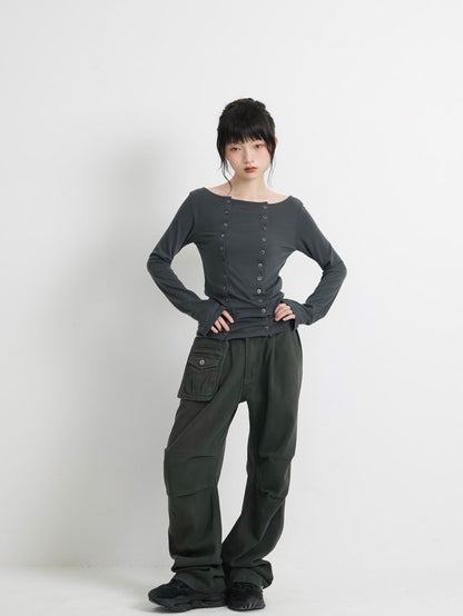 double row button tops