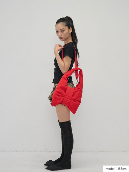 fluffy ribbon mini bag
