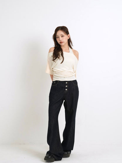 drape dot layered tops