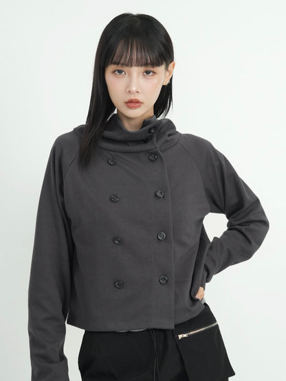 minimal double button cardigan
