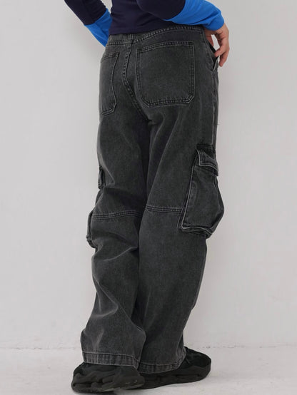 military denim pants