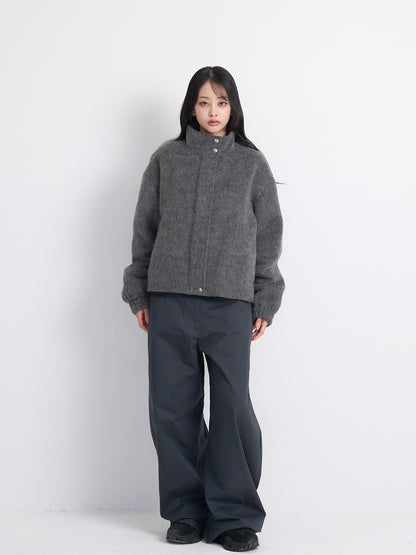 mohair snap blouson