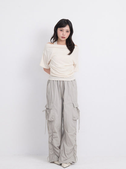 volume drawstring cargo pants