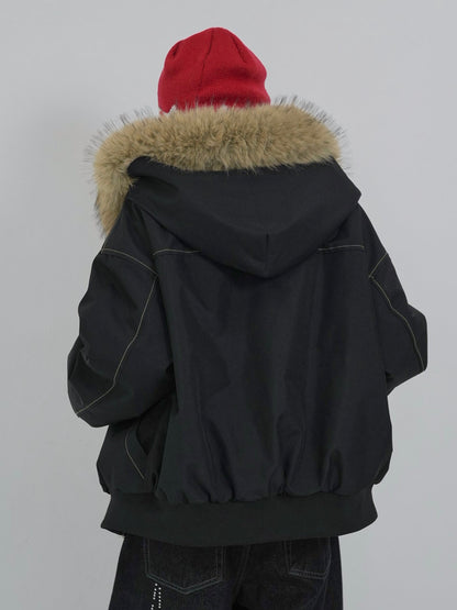 military fur hood jacket