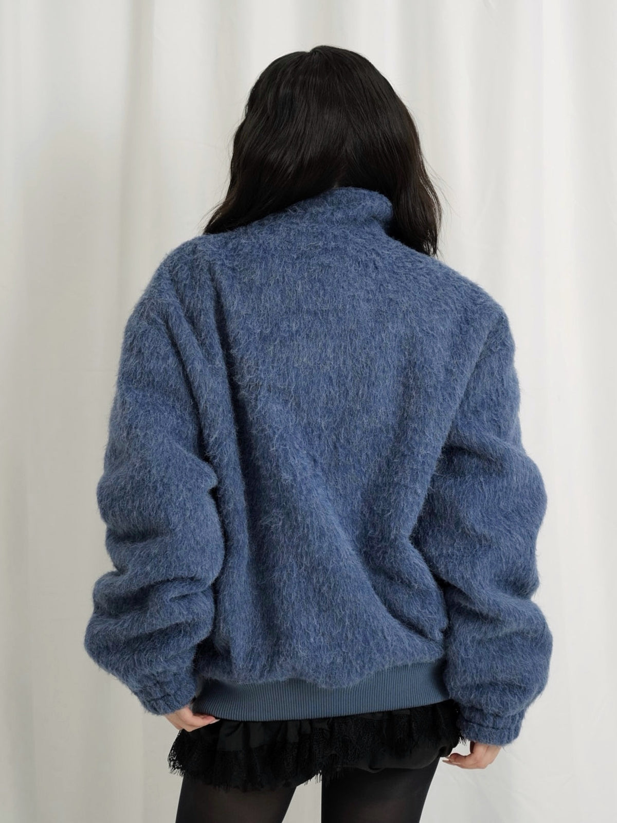 mohair snap blouson