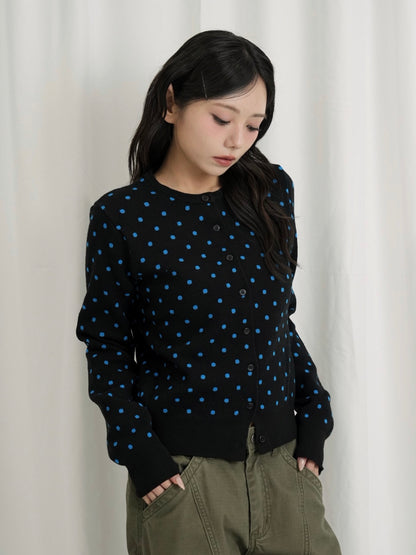 soft dot knit cardigan