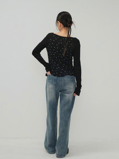 light dot raglan tops