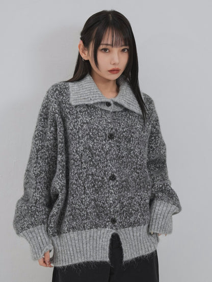 hairy mix turtle knit