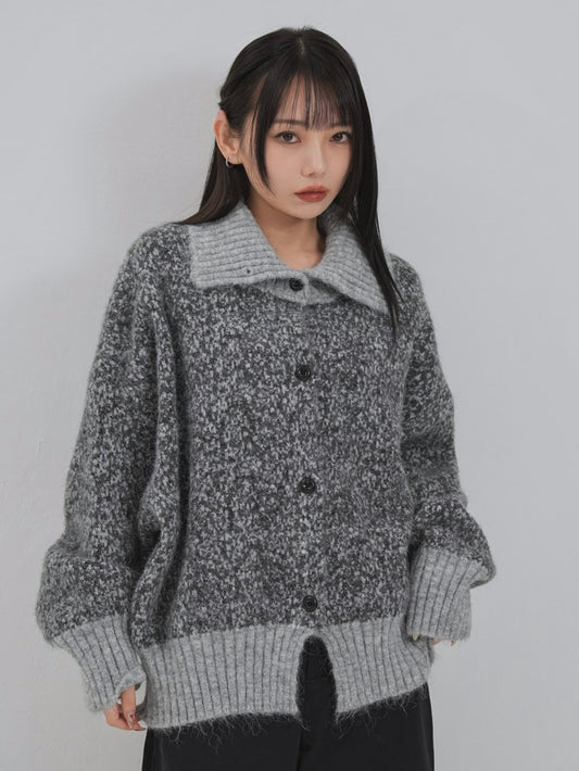 hairy mix turtle knit