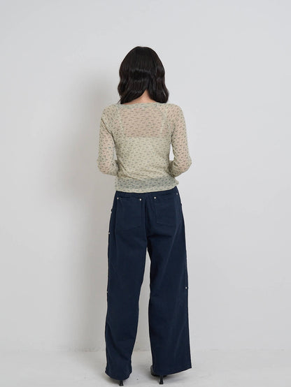 mini studs wide pants