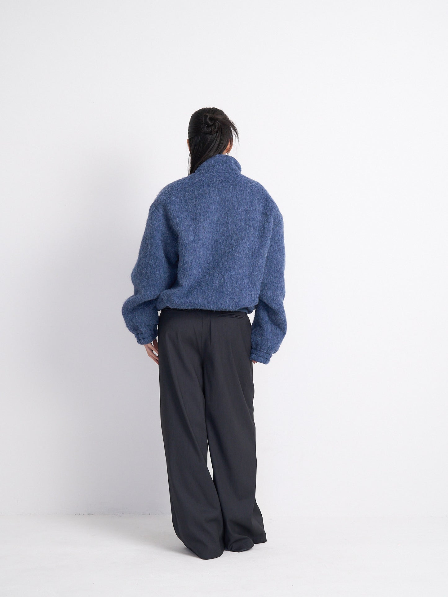 mohair snap blouson