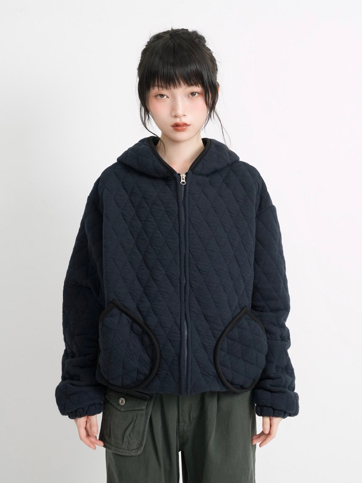 soft quilting hoodie