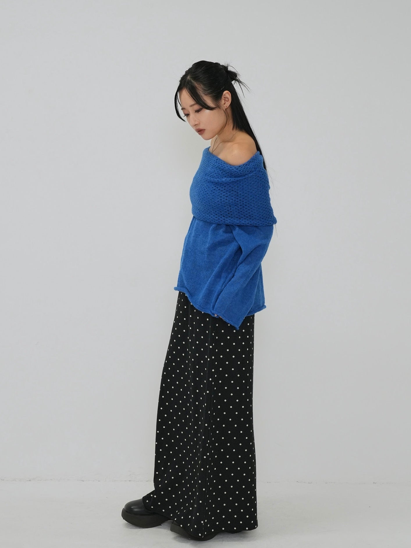 dot maxi skirt