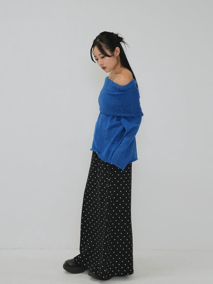 dot maxi skirt