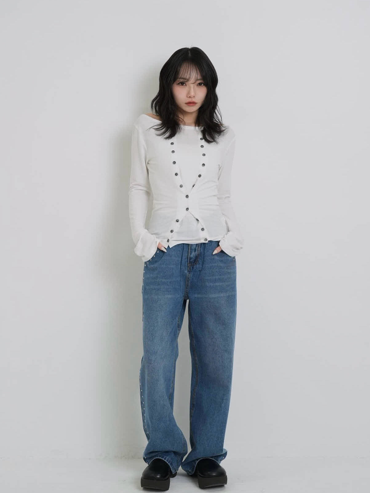 double row button tops