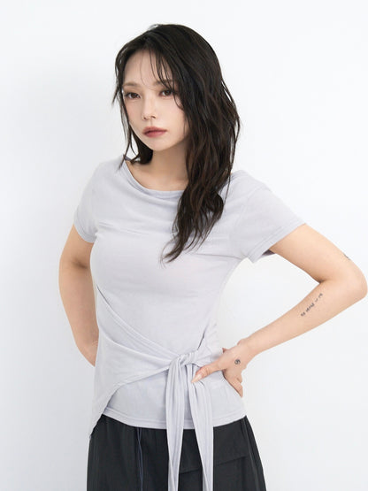side tie snap tops