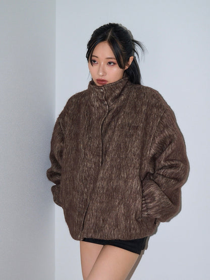 mohair tuck blouson