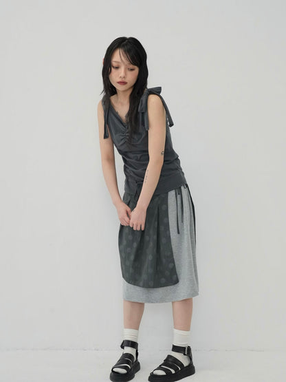 ribbon strap gather tops