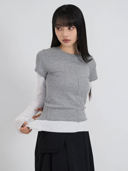 contrast layered tops