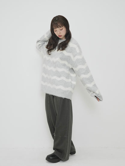 wave mohair knit