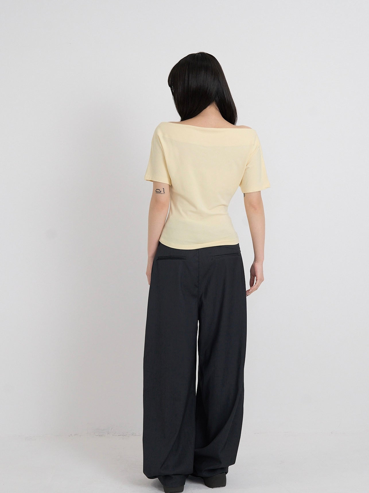 layered belt wide pants