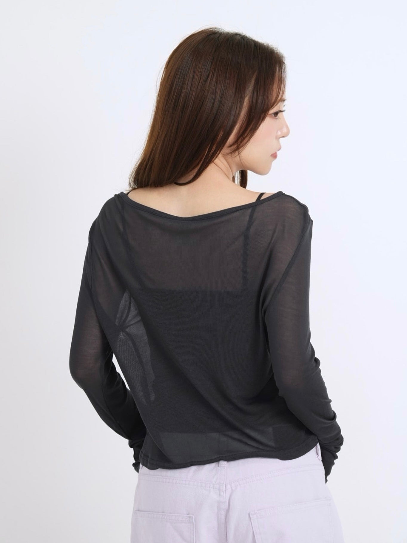 sheer button cardigan