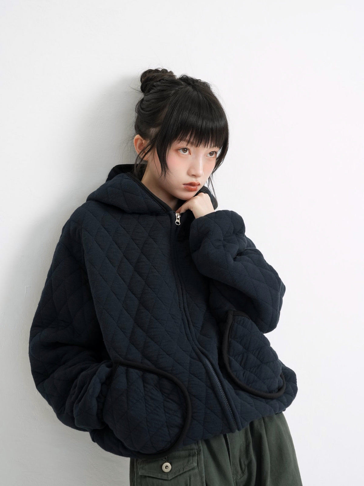 soft quilting hoodie