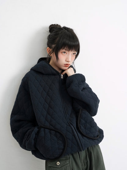 soft quilting hoodie