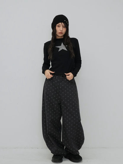 star leopard long t