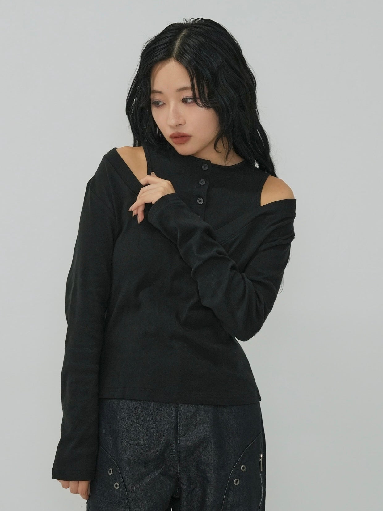 double layer off shoulder tops