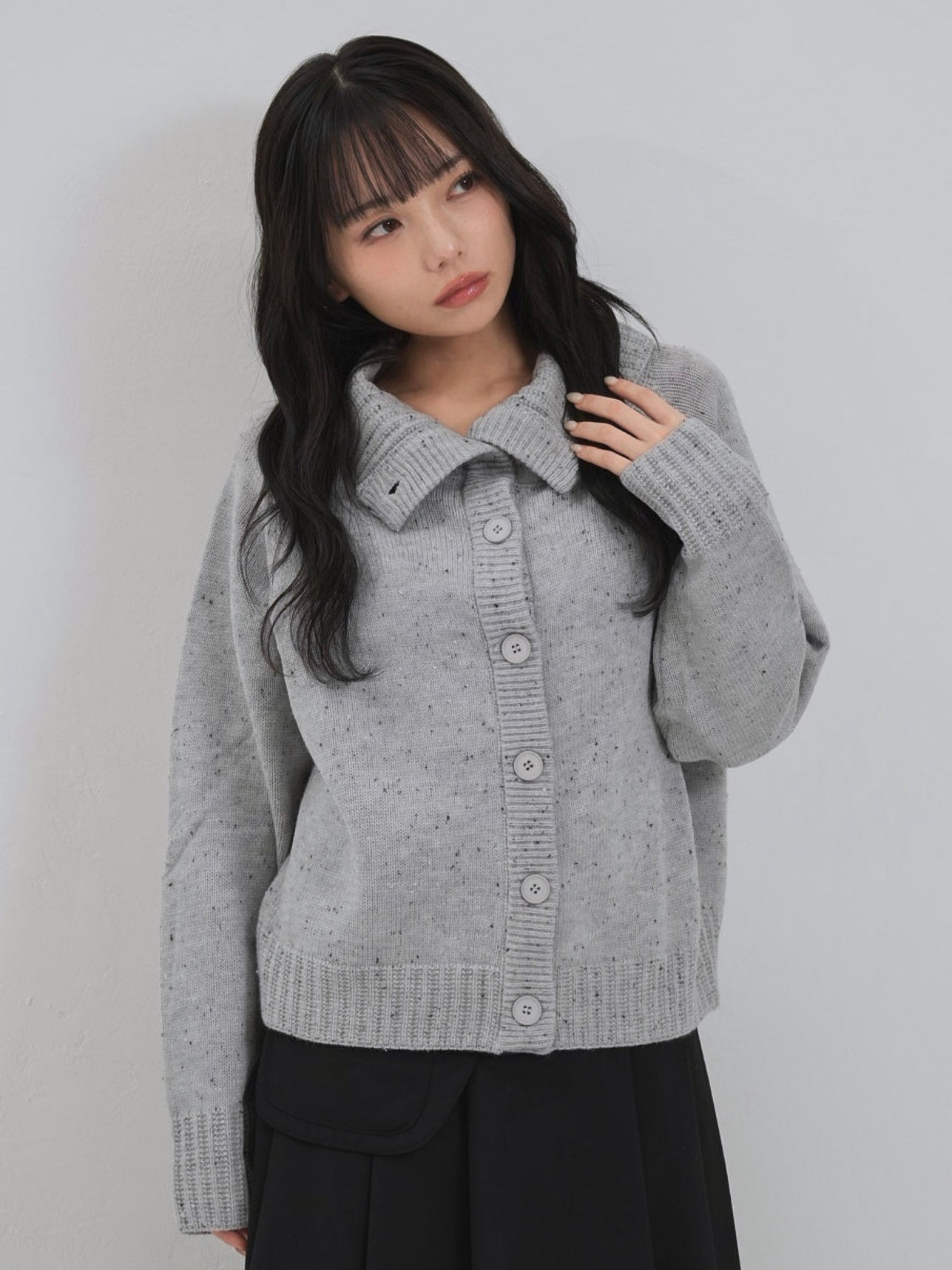 nep high neck cardigan