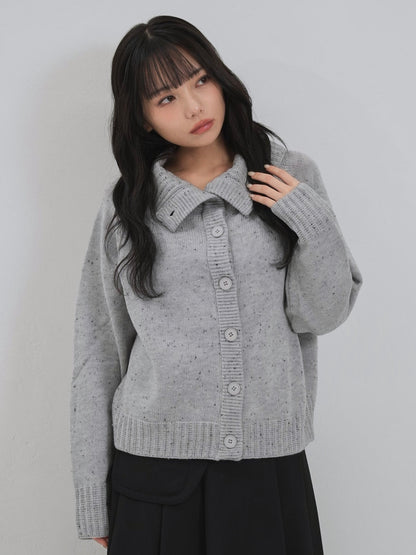 nep high neck cardigan