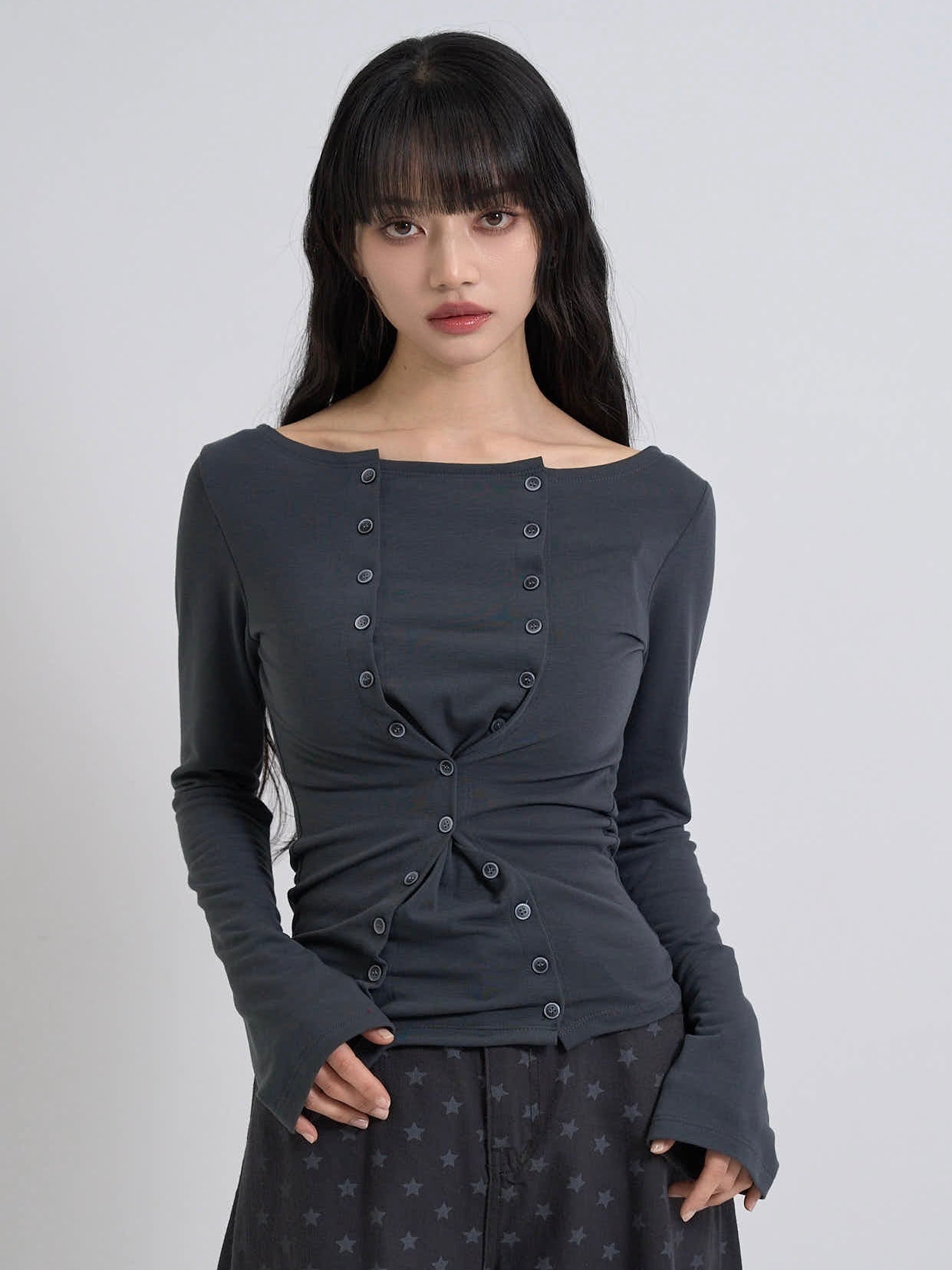 double row button tops