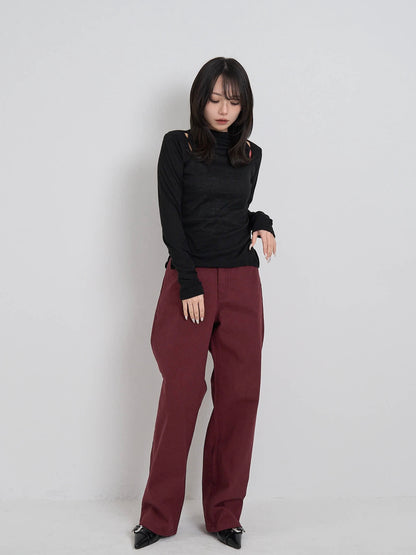 straight cotton pants