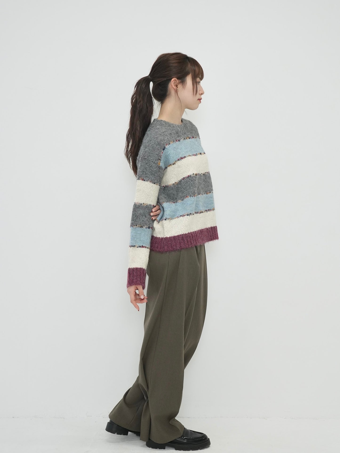 multi border knit