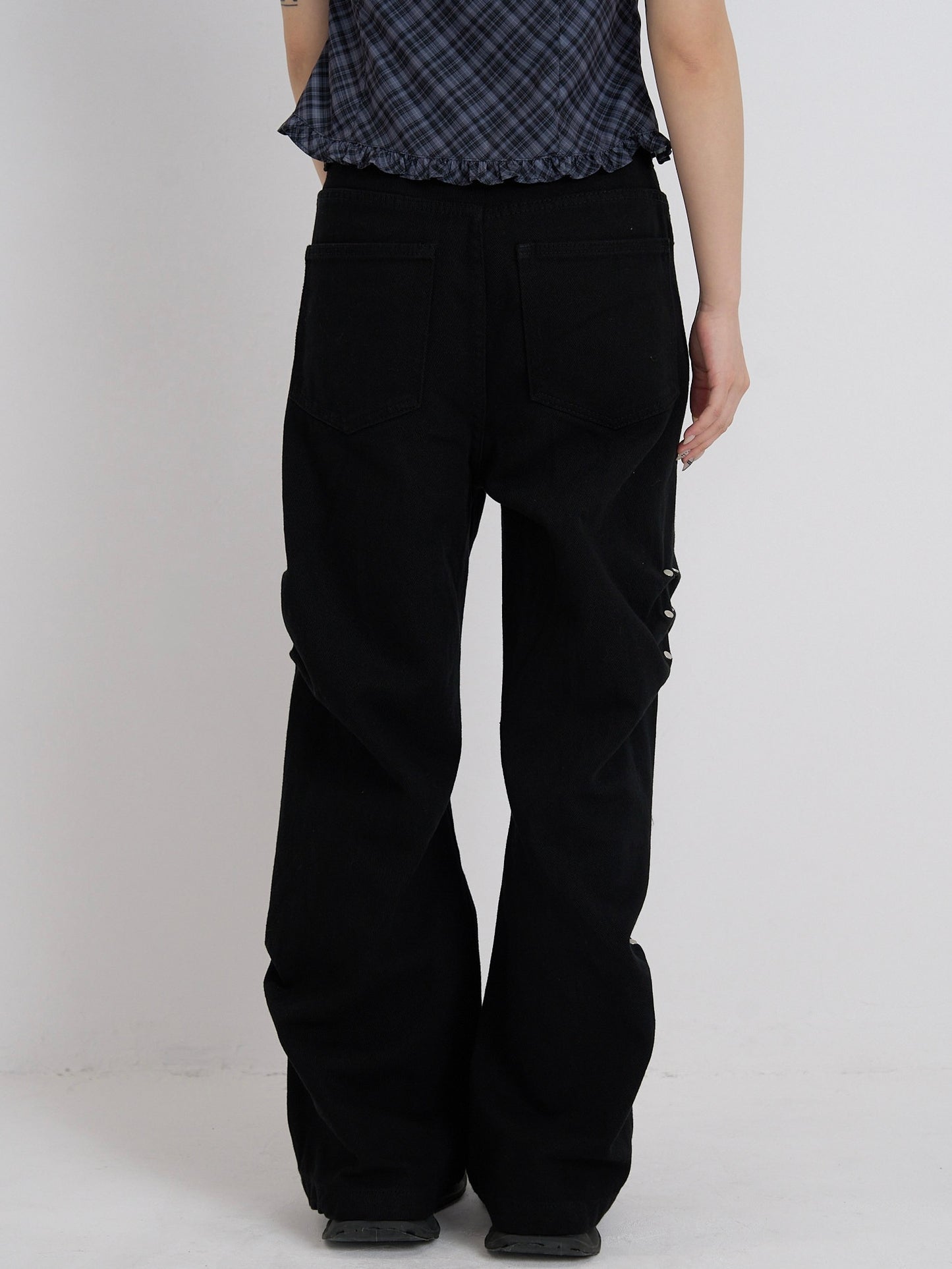 cotton side eyelet pants