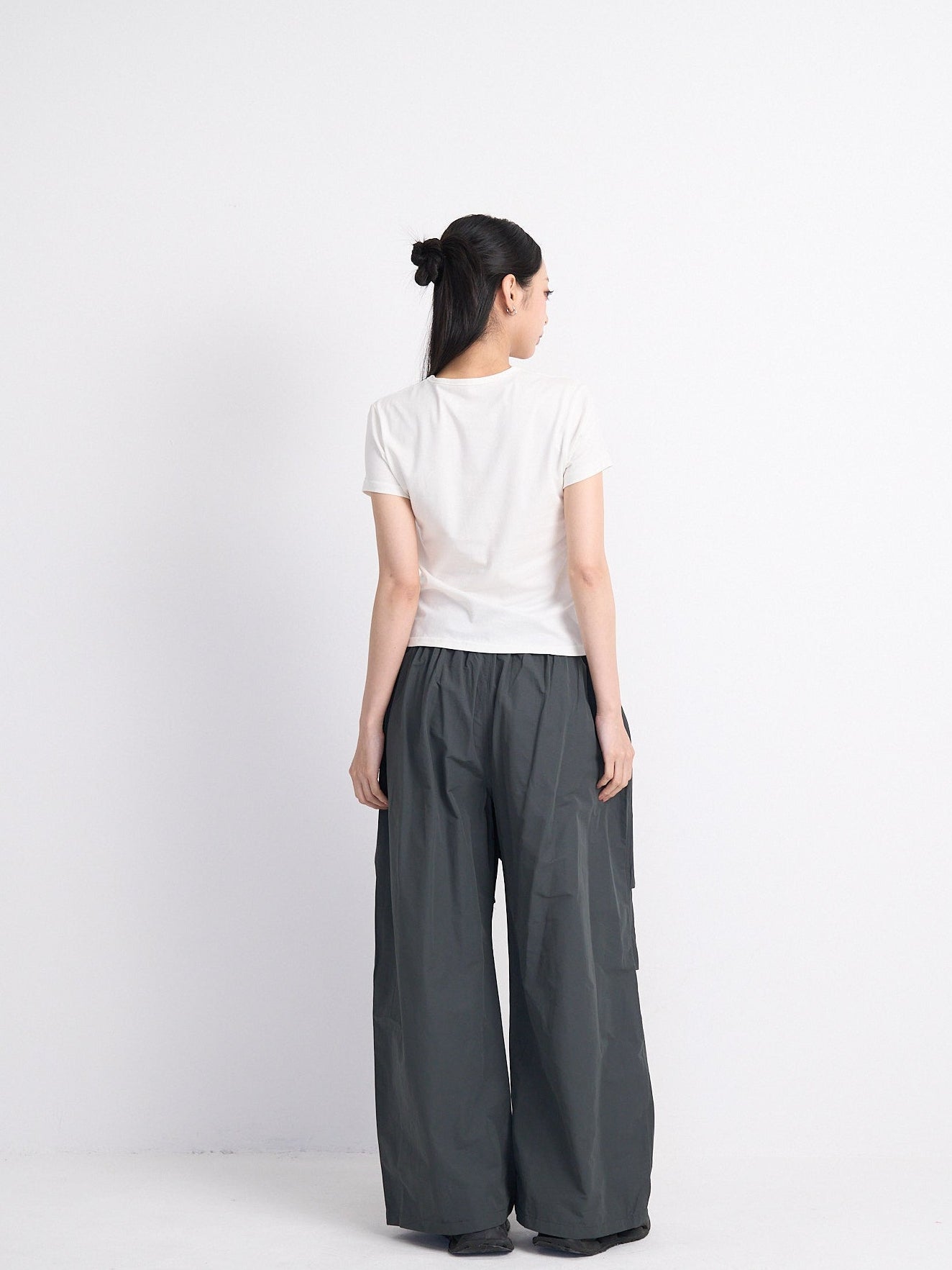 enewdnina ワイドパンツ check loop wide pants – enewdnina
