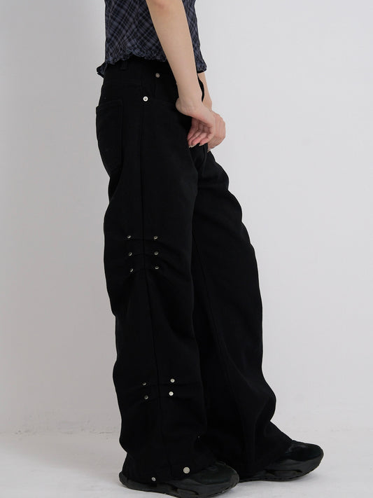 cotton side eyelet pants