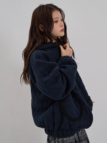 soft quilting hoodie