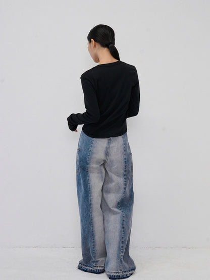 two tone denim