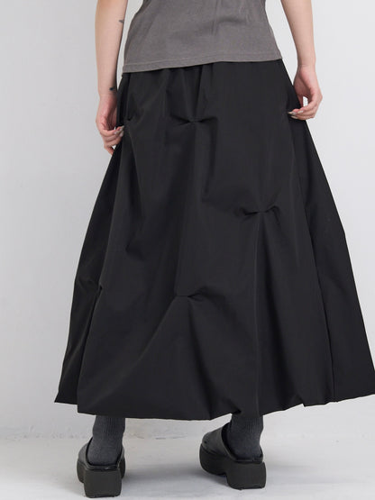 pintuck balloon skirt