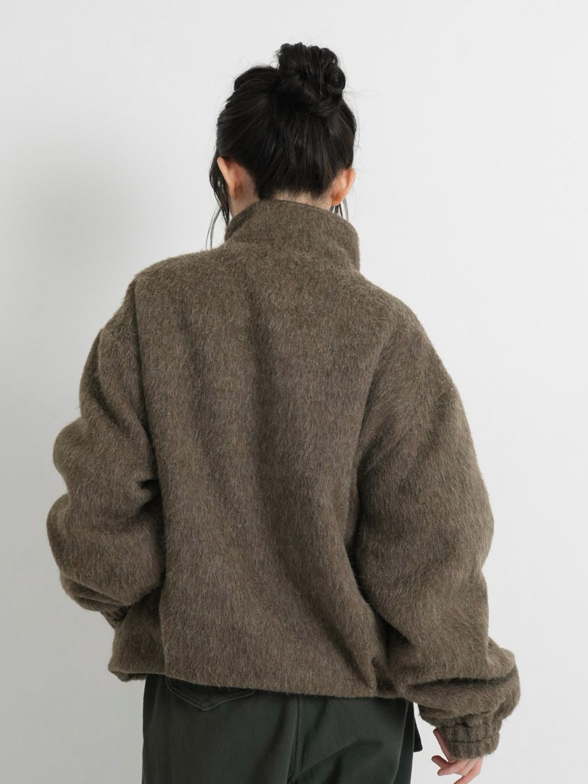 mohair snap blouson