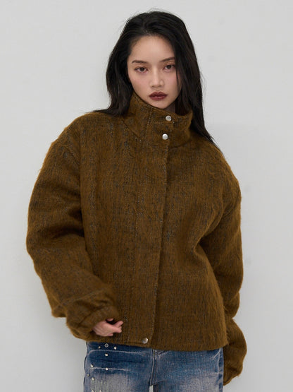 mohair tuck blouson