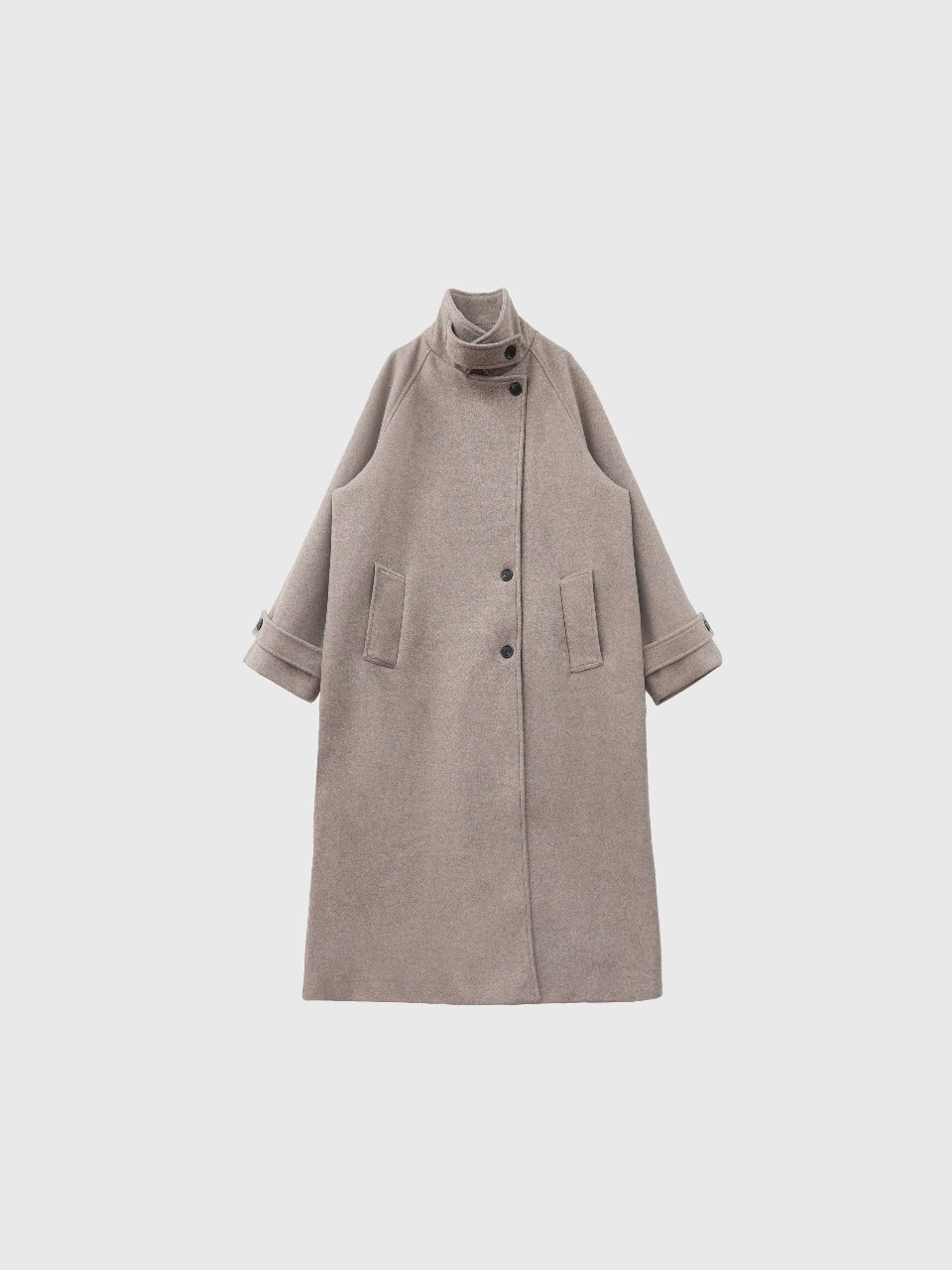standcollar wool coat