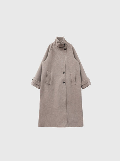 standcollar wool coat