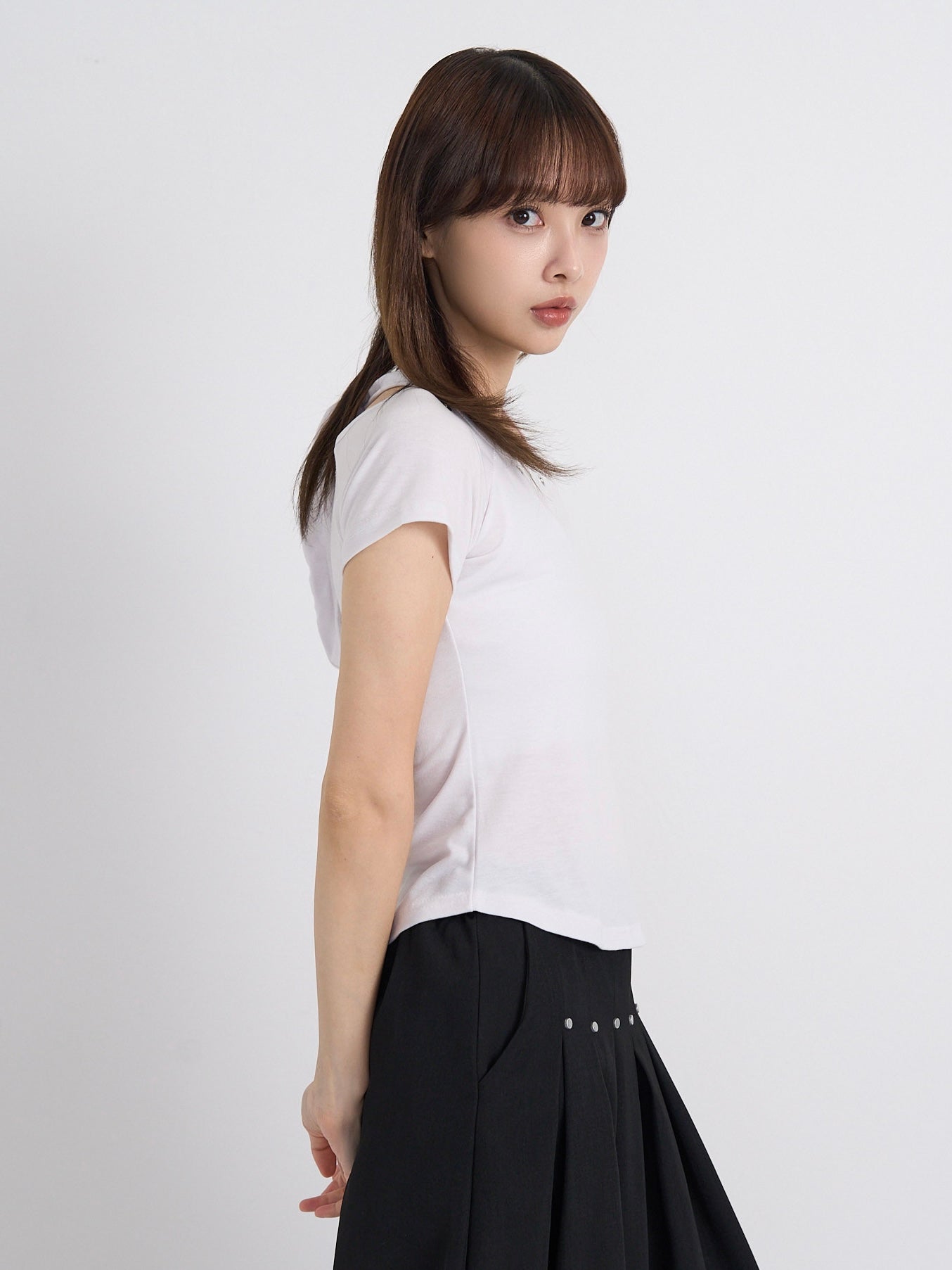 eyelet halter layered tops