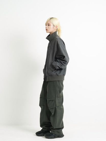 double zip high neck jacket