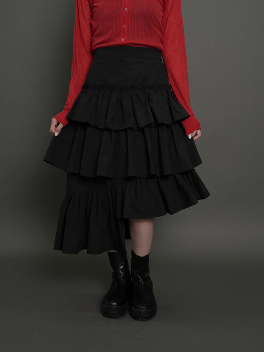 unbalance frill skirt